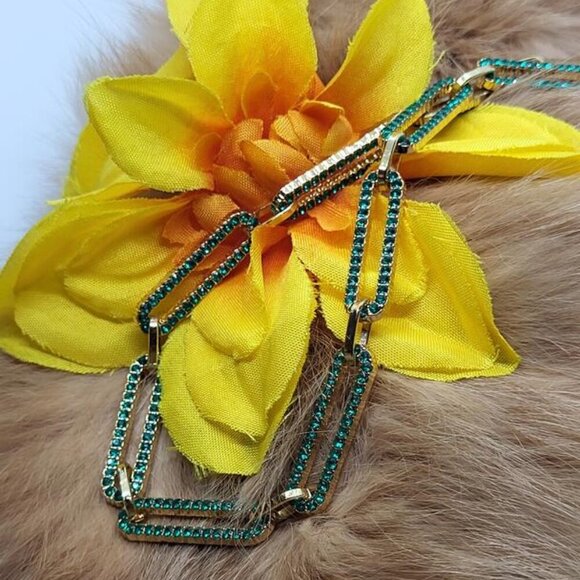 New, Round Green Austrian Crystal. 18 inches - Picture 4 of 8